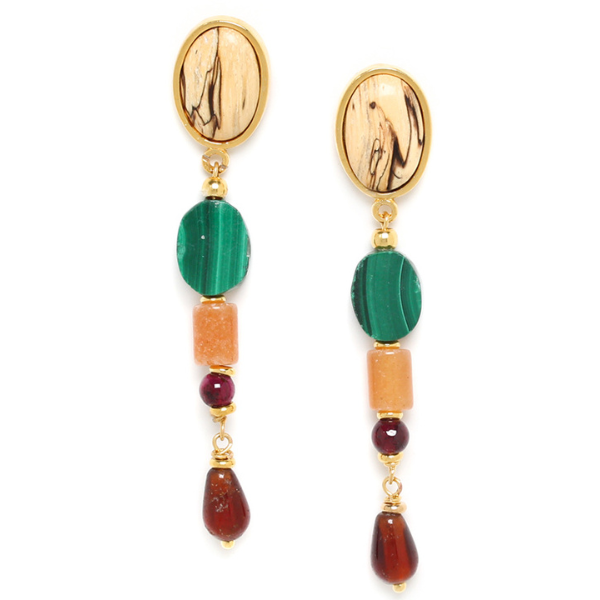 Green on sale earrings h&m