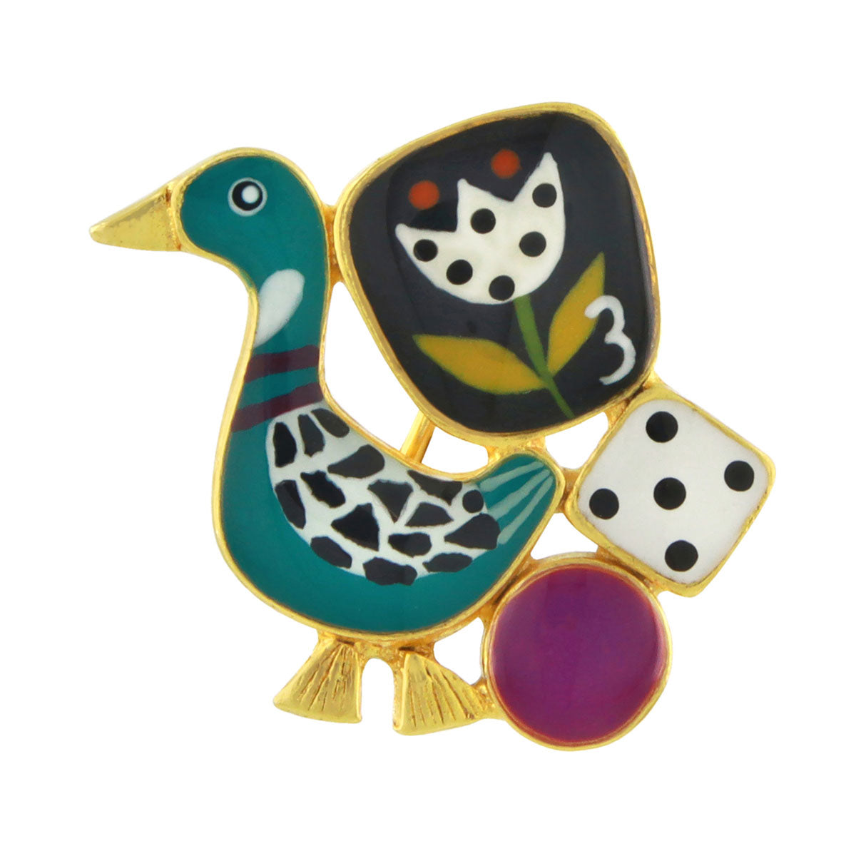 Taratata Jeu De L&#39;oie Brooch H24-01201-20M