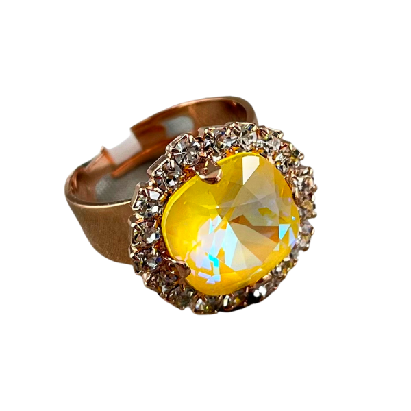 Yellow shop crystal ring