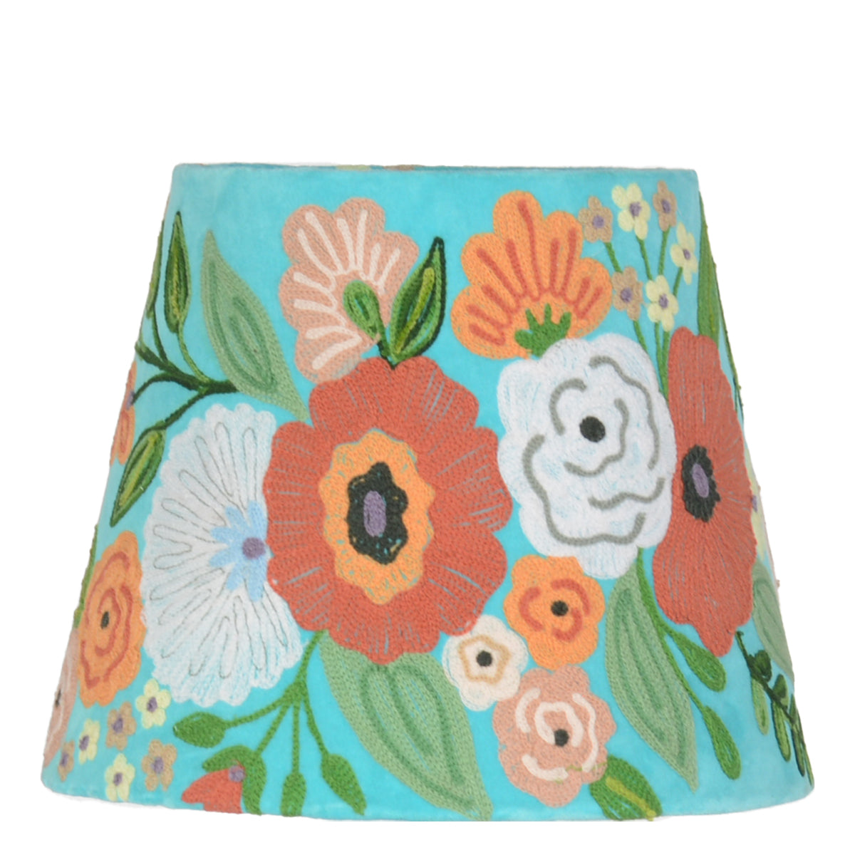 Velvet Summer Florals Tapered Shade - Turquoise SHD254