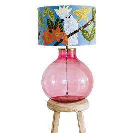 Cockatoo Velvet Lampshade - Pale Blue SHD266