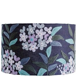 Jungle Flowers Cotton Lampshade - Purple Multi SHD264