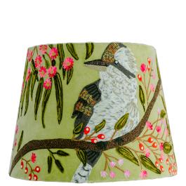 Kookaburra Tapered Cotton Lampshade - Sage Green Multi SHD272